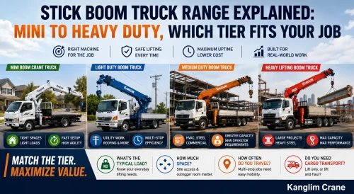 Stick Boom Truck Range Explained: Mini to Heavy Duty, Which Tier Fits Your Job