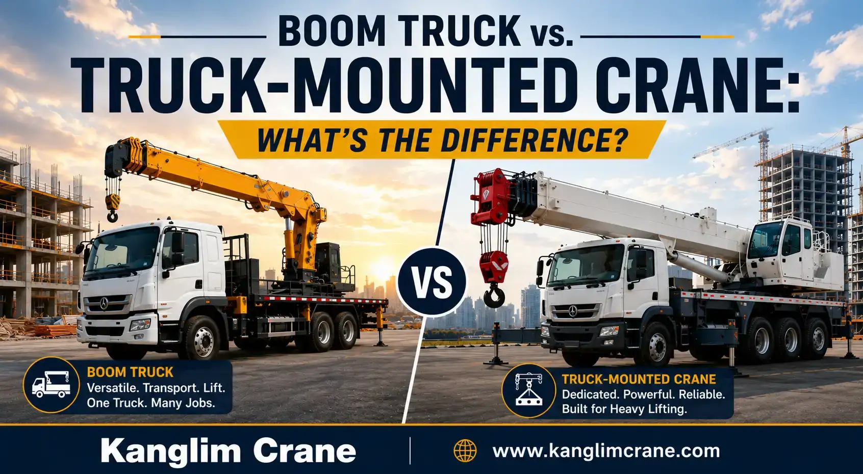 11 Key Differences Between Boom Trucks and Truck-Mounted Cranes